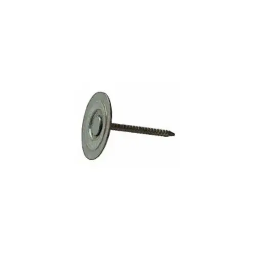 0127092 Cap Nail, 1-1/2 in L, Flat Head, 12 ga Gauge, Steel Electro-Galvanized