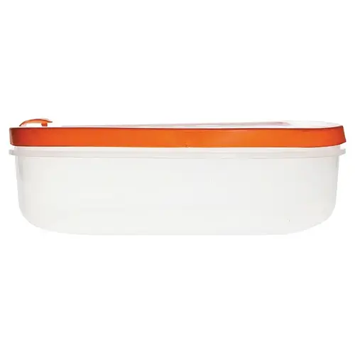 Storage Container, 43 oz Capacity, Plastic Storage Container, 43 oz Capacity, Plastic