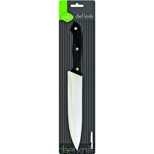 Chef's Knife, Stainless Steel Blade, Black Handle Chef's Knife, Stainless Steel Blade, Black Handle