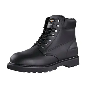 Diamondback 655SS-10 Work Boots, 10, Medium Shoe Last W, Black, Leather Upper, Lace-Up Boots Closure, With Lining Pair