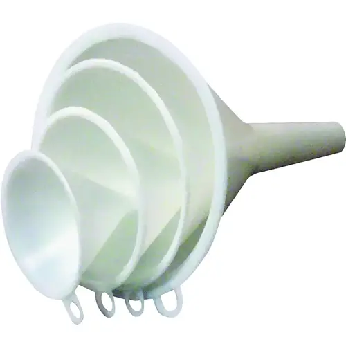 Funnel Set, 2 to 5 in Dia, Plastic