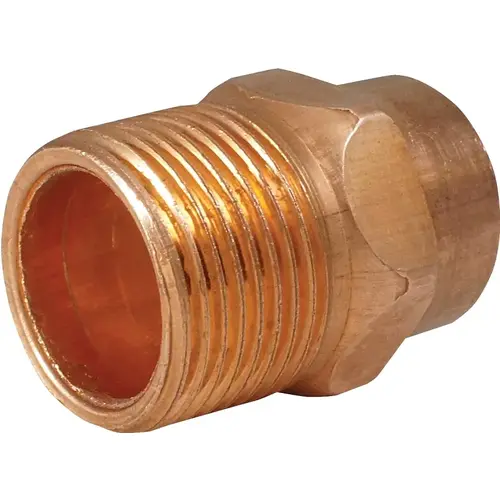 104 Series Pipe Adapter, 3/4 in, Sweat x MNPT, Copper 104 Series Pipe Adapter, 3/4 in, Sweat x MNPT, Copper