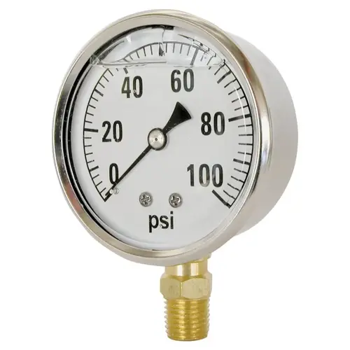 Pressure Gauge, Liquid Filled, Stainless Steel Pressure Gauge, Liquid Filled, Stainless Steel