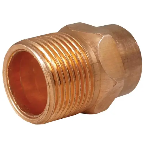 104 Series Pipe Adapter, 1/4 in, Sweat x MNPT, Copper