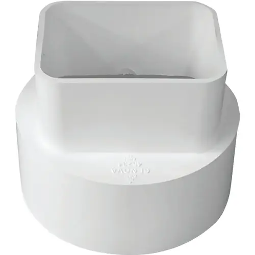 ADAPTER DOWNSPOUT PVCS&D 2X3X4 White