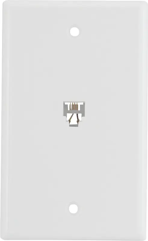 Eaton Telephone Jack with Wallplate Thermoplastic Housing Material White 3532-4W Eaton Telephone Jack with Wallplate Thermoplastic Housing Material White 3532-4W