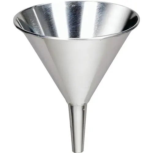Funnel, 10 oz Capacity, Tin, 5 in H Funnel, 10 oz Capacity, Tin, 5 in H