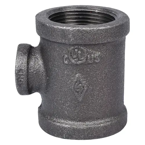 Pipe Tee, 1/2 x 1-1/4 in, Threaded, Malleable Iron, SCH 40 Schedule, 300 PSI Pressure Pipe Tee, 1/2 x 1-1/4 in, Threaded, Malleable Iron, SCH 40 Schedule, 300 PSI Pressure