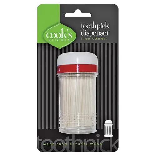 Toothpick with Dispenser, Natural Wood Toothpick with Dispenser, Natural Wood