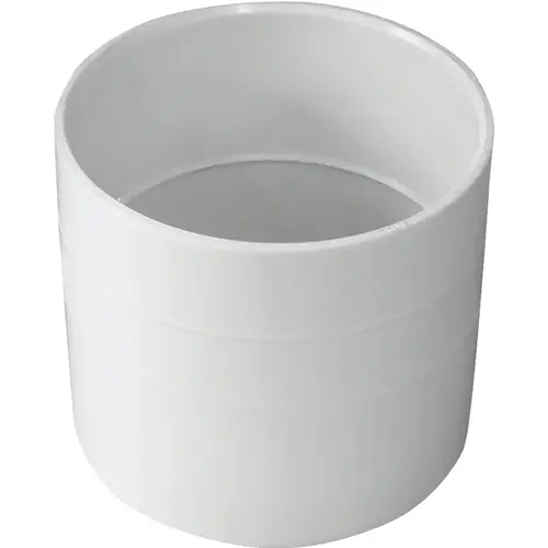 Sewer Coupling, 3 in, S&D Hub x Sch. 40 Bushing, PVC, White Sewer Coupling, 3 in, S&D Hub x Sch. 40 Bushing, PVC, White