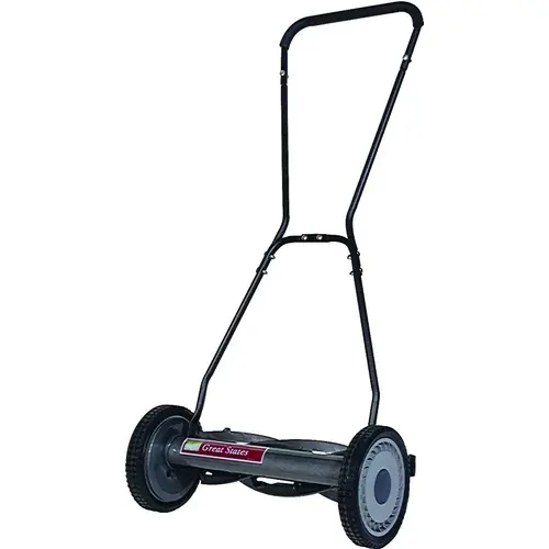 815-18 Reel Lawn Mower, 18 in W Cutting, 5-Blade, Smooth Blade, Foam-Grip Handle