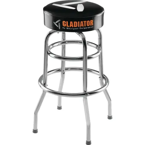 Workbench Stool, 15 in OAW, 30 in OAH, 300 lb Capacity, Black