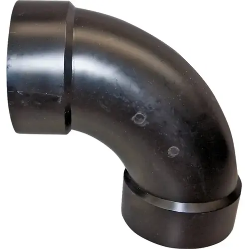 ABS DWV 90-Degree Long Sweep Elbow, 3-inch, Black ABS DWV 90-Degree Long Sweep Elbow, 3-inch, Black