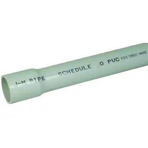 JM EAGLE 67488 Rigid Conduit, 1-1/2 in, 10 ft L, PVC