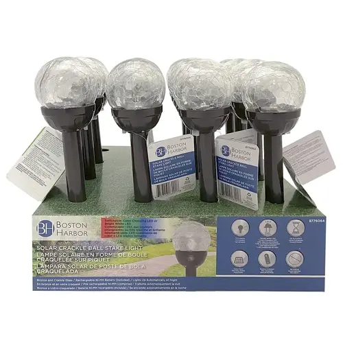 Light Stake, Ni-Mh Battery, 1-Lamp, LED Lamp, Stainless Steel Glass Fixture, Battery Included: Yes - pack of 16