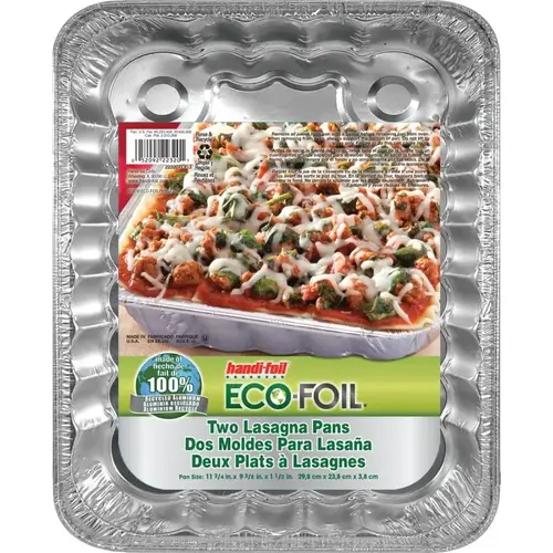 Cook-n-Carry Lasagna Pan with Plastic Lid, 11-3/4 in OAL, Aluminum - pack of 20 Cook-n-Carry Lasagna Pan with Plastic Lid, 11-3/4 in OAL, Aluminum - pack of 20