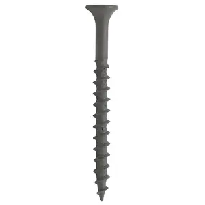 Pro-Fit 281139 ProFIT 0 Deck Screw, #8 Thread, 2 in L, Coarse Thread, Bugle Head, Combo Drive, Sharp Point, Ceramic Gray