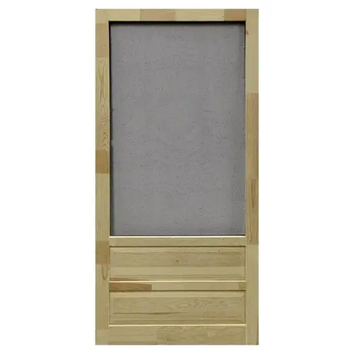 Screen Tight Series Screen Door, 36 in W Opening, 80 in H Opening, Wood Frame, Light Brown