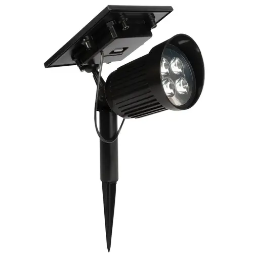 Solar Spotlight, Li-Ion Battery, 18650 Battery, 8-Lamp, Plastic Fixture, Black - pack of 6 Solar Spotlight, Li-Ion Battery, 18650 Battery, 8-Lamp, Plastic Fixture, Black - pack of 6