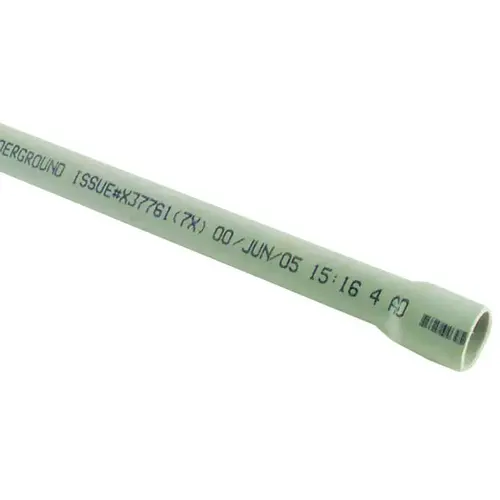 Electrical Conduit, 3/4 in, 10 ft L, PVC, Gray Electrical Conduit, 3/4 in, 10 ft L, PVC, Gray