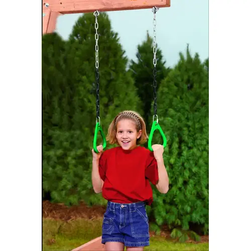 Gym Ring, Polyethylene, Green Pair