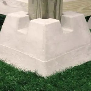 Natural Concrete HBLK-XCP80 Deck Pier Block, 290 mm L, 190 mm W, 8-1/2 in H, Concrete - pack of 80