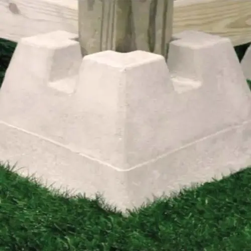 Deck Pier Block, 290 mm L, 190 mm W, 8-1/2 in H, Concrete - pack of 80