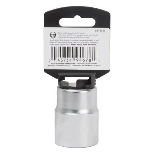 Drive Socket, 28 mm Socket, 3/4 in Drive, 12-Point, Chrome Vanadium Steel, Chrome Silver Drive Socket, 28 mm Socket, 3/4 in Drive, 12-Point, Chrome Vanadium Steel, Chrome Silver