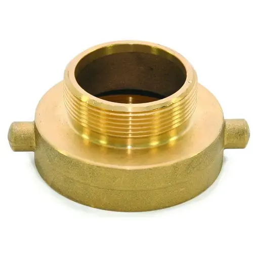 Hydrant Adapter, 2-1/2 x 3/4 in, NST x GHT, Brass