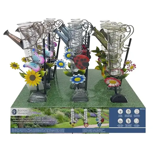 Rain Gauge, Ni-Mh Battery, 1-Lamp, LED Lamp, Metal Glass Plastic Fixture, Battery Included: Yes Rain Gauge, Ni-Mh Battery, 1-Lamp, LED Lamp, Metal Glass Plastic Fixture, Battery Included: Yes