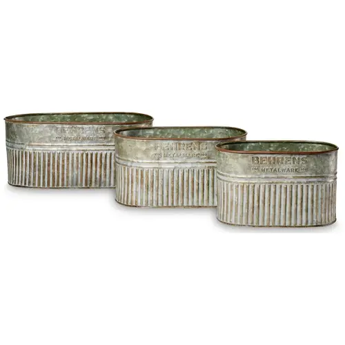 Stock Tanks, Oval, Steel, Aged Stock Tanks, Oval, Steel, Aged