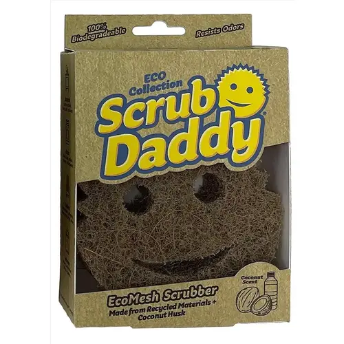 Scrubber Sponge Eco Daddy Medium Duty For Kitchen Brown Scrubber Sponge Eco Daddy Medium Duty For Kitchen Brown