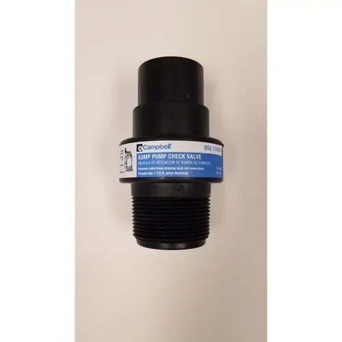 Check Valve 1-1/2" D X 1-1/2" D Plastic Swing