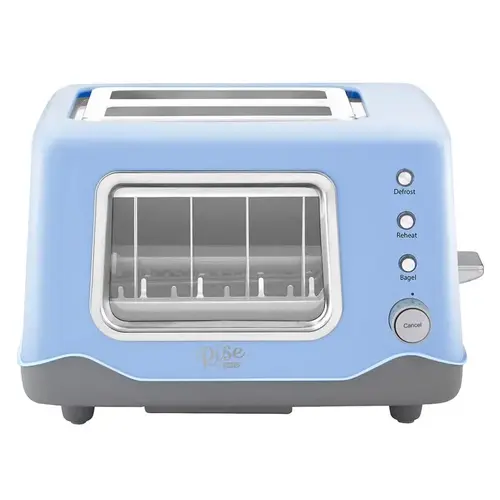 Toaster Metal Blue 2 slot 7.9" H X 12.2" W X 9.5" D Blue Toaster Metal Blue 2 slot 7.9" H X 12.2" W X 9.5" D Blue