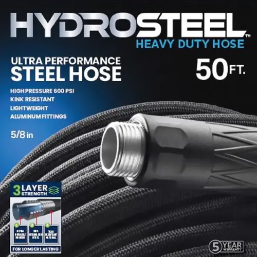 Garden Hose 5/8" D X 50 ft. L Heavy Duty Black Black Garden Hose 5/8" D X 50 ft. L Heavy Duty Black Black