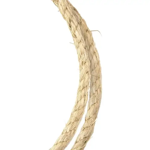 Rope 1/4" D X 50 ft. L Natural Twisted Sisal Natural Rope 1/4" D X 50 ft. L Natural Twisted Sisal Natural