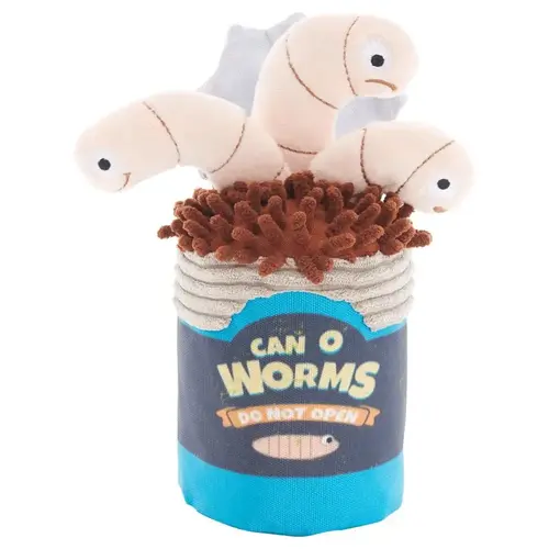 Dog Toy Multicolored Plush Live Bait Bites Multicolored