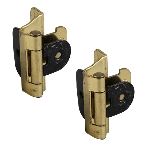 Bright Brass Double Demountable Cabinet Hinges 1/4 Inches Pair Bright Brass Double Demountable Cabinet Hinges 1/4 Inches Pair