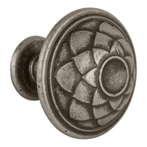 Padma Traditional Alloy Cabinet Knob 1-5/16" Diameter Aged Pewter - pack of 2 Padma Traditional Alloy Cabinet Knob 1-5/16" Diameter Aged Pewter - pack of 2