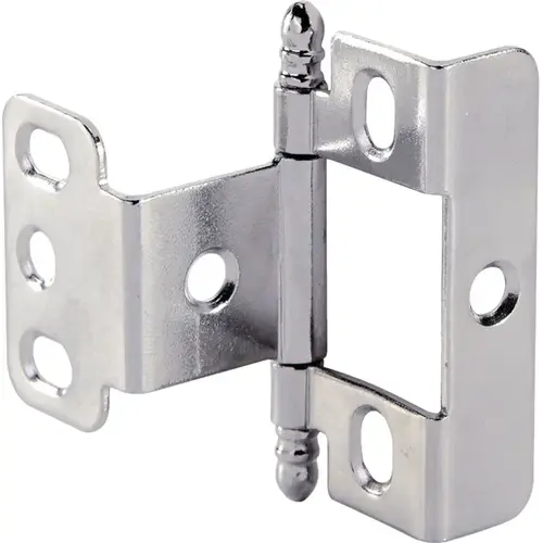 Decorative Butt Hinge, Full Wrap, Non-Mortise, Ball Finial For inset face frame doors, Chrome-plated Decorative Butt Hinge, Full Wrap, Non-Mortise, Ball Finial For inset face frame doors, Chrome-plated