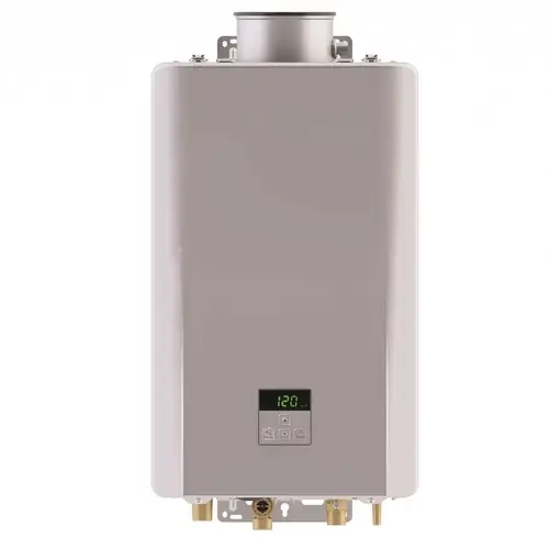 Efficiency Series RE 9.7 GPM Residential 199,000 BTU Natural Gas Gas Tankless Water Heater 15-Year Silver Metallic