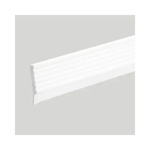 Garage Door Weatherseal, 3 in W, 7 ft L, Vinyl, White Garage Door Weatherseal, 3 in W, 7 ft L, Vinyl, White