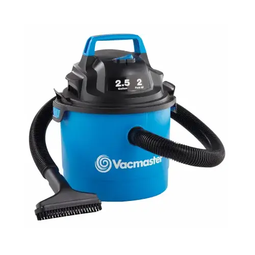 Wall-Mount Compact Wet/Dry Vac, 2 Peak HP, 2.5 Gallons Wall-Mount Compact Wet/Dry Vac, 2 Peak HP, 2.5 Gallons
