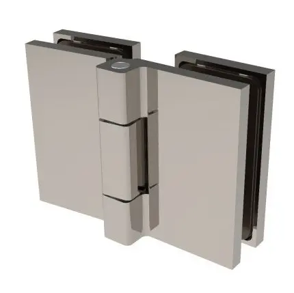 CRL Brushed Nickel Como Series 180 degree Glass-to-Glass hinge C0M180BN