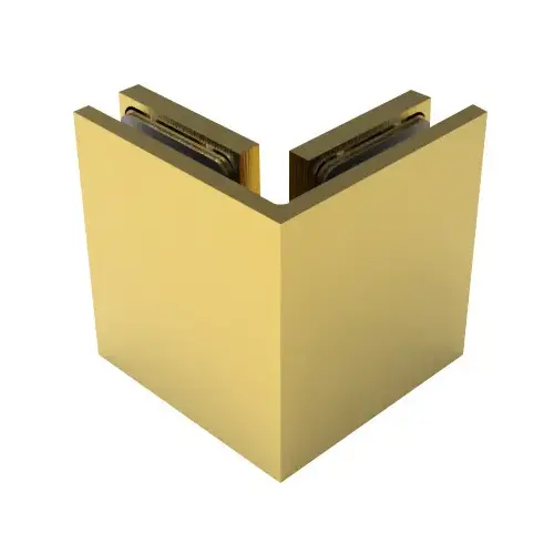 Satin Brass Bellagio Series Glass-to-Glass Bracket Satin Brass Bellagio Series Glass-to-Glass Bracket