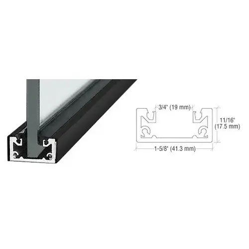 Matte Black 240" Length Shallow U-Channel Matte Black 240" Length Shallow U-Channel
