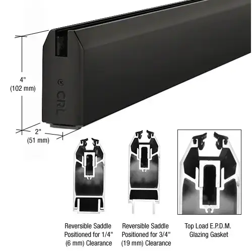 CRL SR4TMBL12CL Matte Black 4