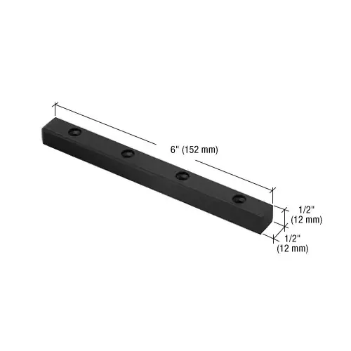 Matte Black Header Mounted Double Door Stop