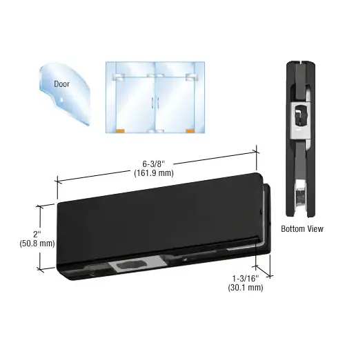 Matte Black Bottom Door Patch with 1NT301 Insert Matte Black Bottom Door Patch with 1NT301 Insert