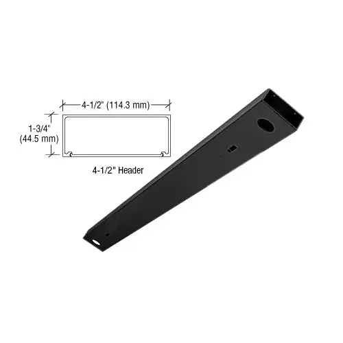 Matte Black 4-1/2" x 82.5" Double Door Header Matte Black 4-1/2" x 82.5" Double Door Header